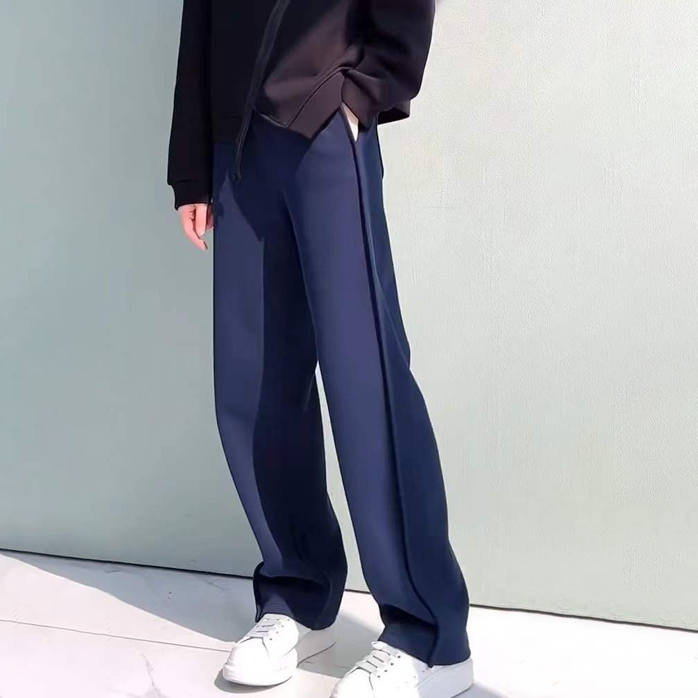 高腰休闲风阔腿裤长裤加绒加厚女