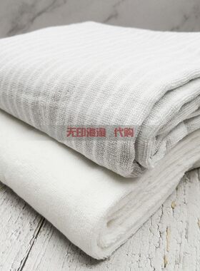日本细条纹纯色吸水毛巾
