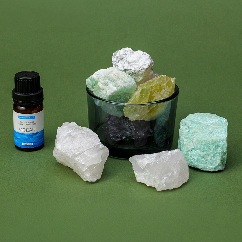 十二星座水晶原石套盒天然水晶无火香薰石扩香石四大星象香氛摆件