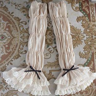 咖色 doll感藕节延长袖 手作纯棉手袖 摇篮曲古董娃娃墙熊熊SP接袖