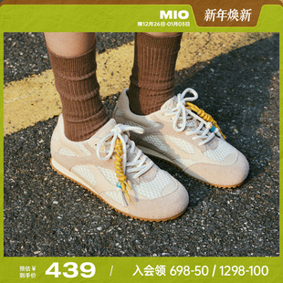 休闲鞋 内增高2.5cm时尚 2025秋新网面圆头复古阿甘鞋 MIO米奥德训鞋
