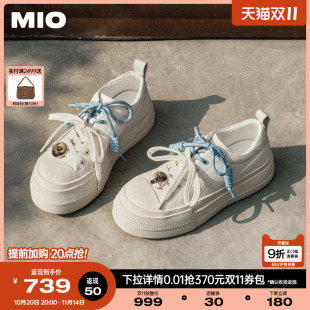 新款 2025春季 MIO米奥休闲板鞋 圆头厚底5cm小白女鞋 宋雨琦同款