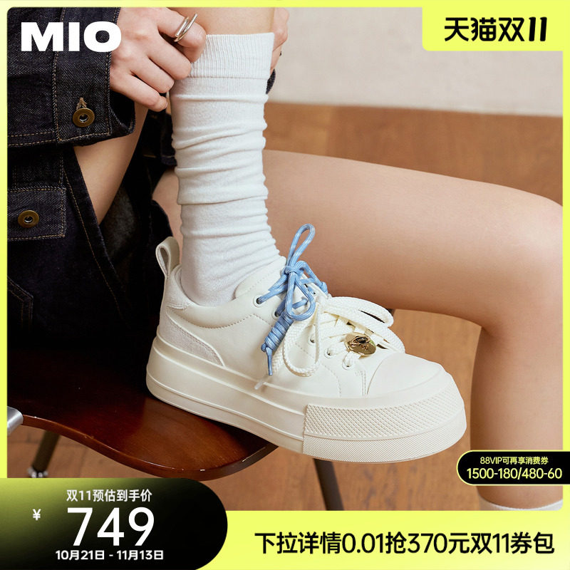 陈都灵沈梦辰同款小奶糕MIO米奥女鞋板鞋增高厚底5cm小白鞋休闲鞋