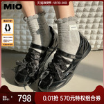MIO米奥2025春季新款绑带甜美时尚芭蕾鞋圆头低跟玛丽珍女单鞋