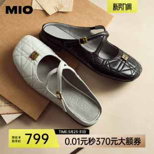 菱格交叉绊带miu系单鞋 新款 包头拖鞋 时装 MIO米奥女鞋 凉鞋 2026夏季