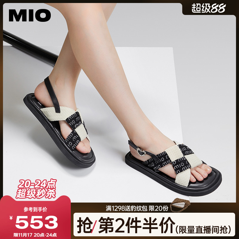 米奥休闲编织凉鞋MIO复古