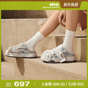 溶解鞋 贝壳头潮流复古厚底情侣鞋 外穿半拖女 夏季 MIO米奥包头拖鞋