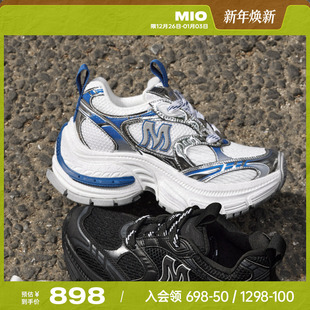 复古做旧圆头高跟男女厚底休闲鞋 MIO米奥运动老爹鞋 严浩翔同款