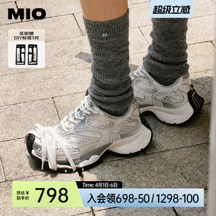 厚底增高6cm复古休闲运动鞋 女 MIO米奥老爹鞋 于文文罗予彤同款
