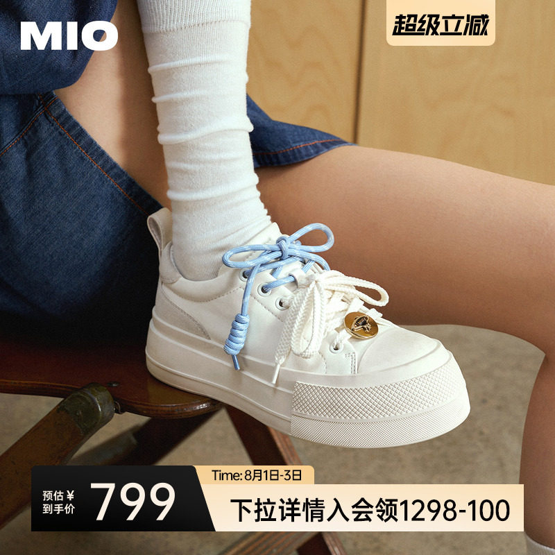 孟子义沈梦辰同款小奶糕MIO米奥女鞋板鞋增高厚底5cm小白鞋休闲鞋