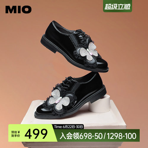 米奥牛津鞋MIO英伦风闪钻