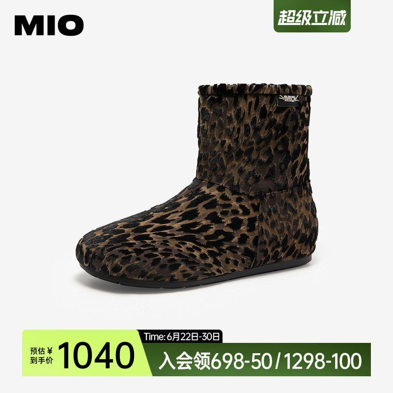 MIO米奥雪地靴2025冬季新款保暖舒适时尚短筒女鞋靴子