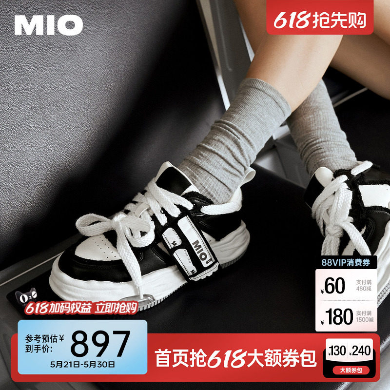 李昀锐同款MIO米奥女鞋小白增高休闲鞋厚底板鞋运动情侣溶解男鞋