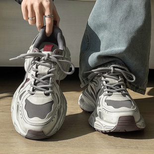 新款特大码男鞋46宽头不挤脚47加肥加大老爹鞋48厚底运动休闲鞋49