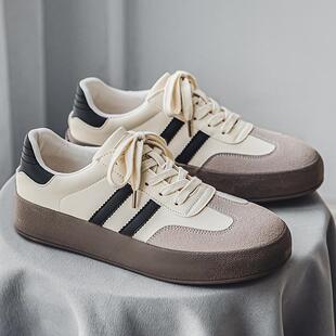 德训鞋男款夏季新款45特大码男鞋46厚底休闲宽脚板鞋47复古小白鞋