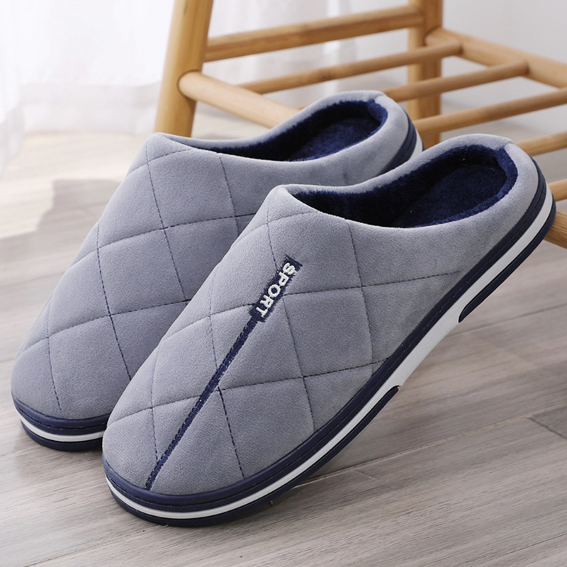 【冬季大码加宽加大居家棉拖鞋】