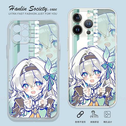 青春甜美少女流萤适用iPhone17promax华为Pura80二次元IQOOZ11Turbo小米红米K90卡通OPPOReno15荣耀500手机壳