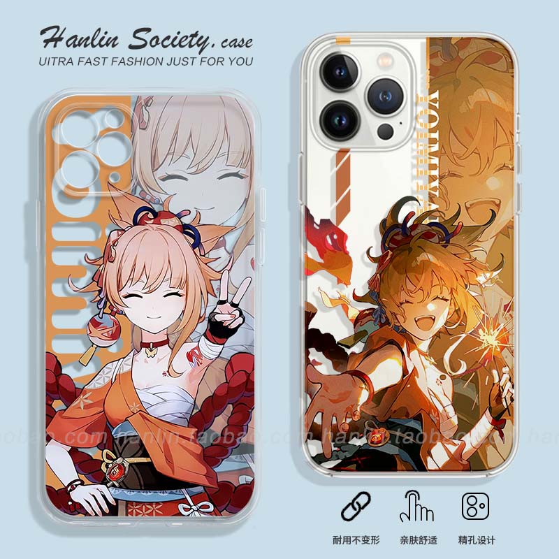 原神宵宫二次元手机壳适用iPhone15promax华为nova11苹果14/13个性荣耀100vivoS18OPPOReno10小米14红米K60