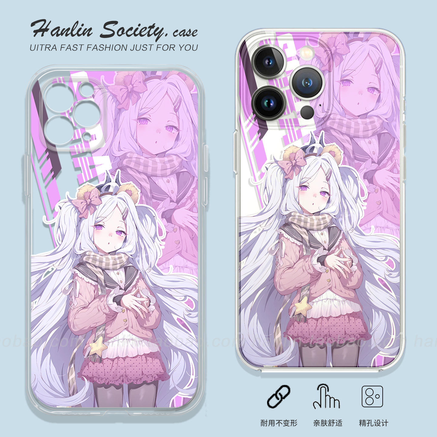 萌系学院风空崎日奈适用iPhone17promax华为Pura80二次元VIVOS30小米17红米K90少女OPPOReno14荣耀400手机壳