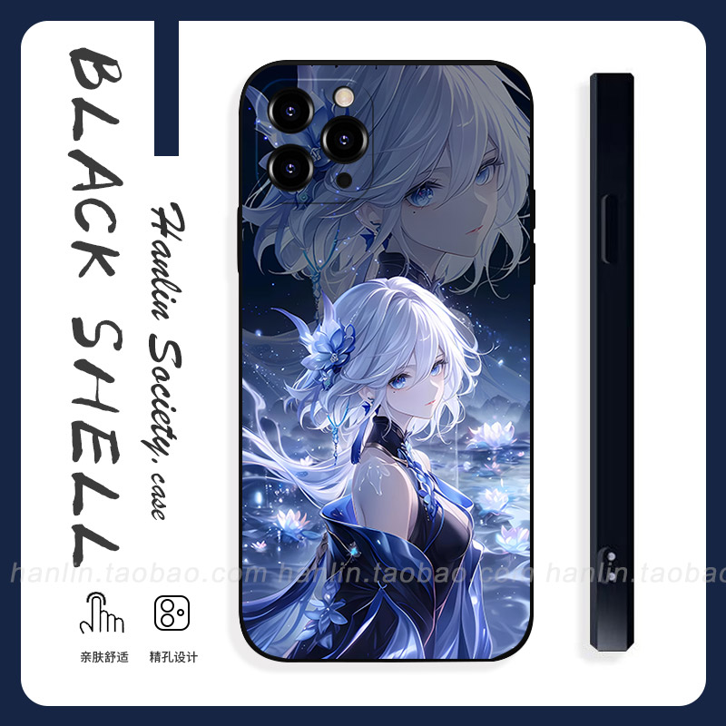 原神暗夜芙宁娜苹果16手机壳安卓