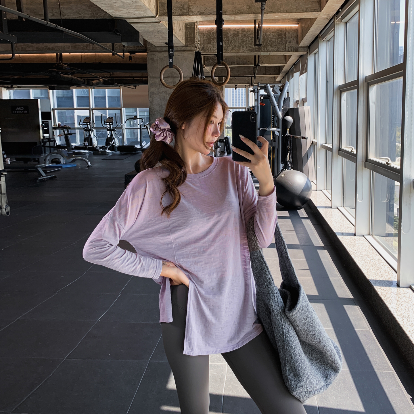 宽松显瘦健身服大码胖mm跑步瑜伽上衣速干开叉运动T恤女长款罩衫,运动服/休闲服装,健身衣,淘宝优惠券,粉丝福利购,淘宝优惠卷