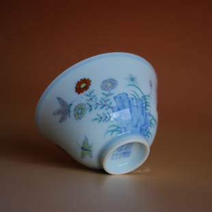 葭元里茶集  斗彩集美無塵格古薄胎三秋杯 新品开窑预售款