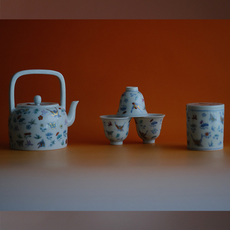 葭元里茶集 【庄周晓梦】清雅慕古 柴窑茶盏畔金镶玉提梁壶定制款,餐饮具,茶道/零配,淘宝优惠券,粉丝福利购,淘宝优惠卷