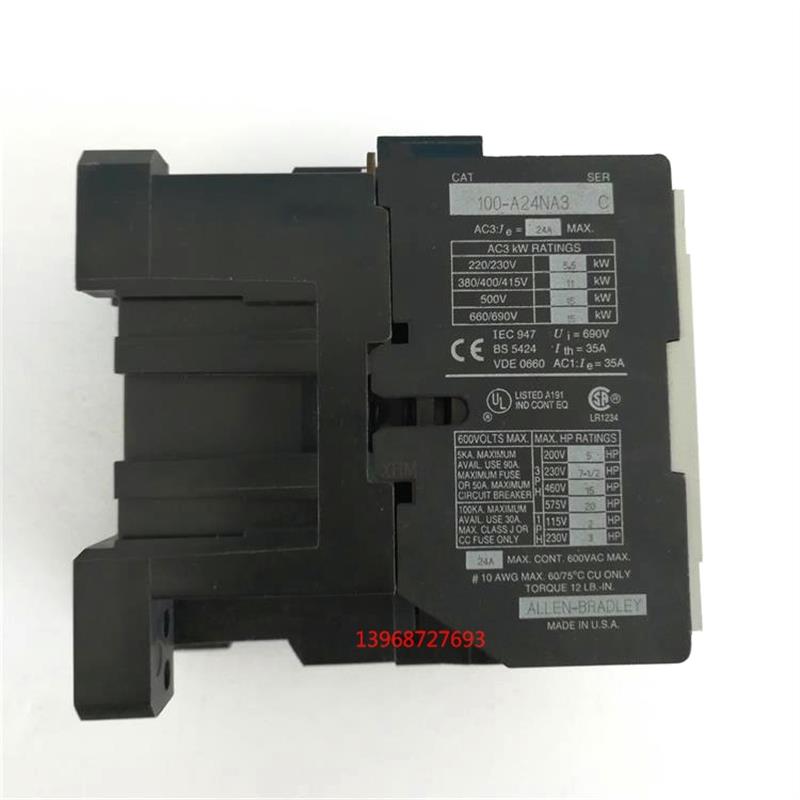 原装正品美国AB接触器100-A24NA3/24A,4常开 AC220V