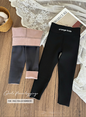 Domikids女童秋冬加绒打底裤女宝显瘦瑜伽鲨鱼裤宝宝加绒裤子