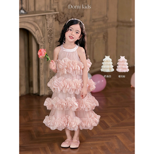 连衣裙小女孩立体花朵生日公主裙高级感仙气蓬蓬裙 Domi女童夏季