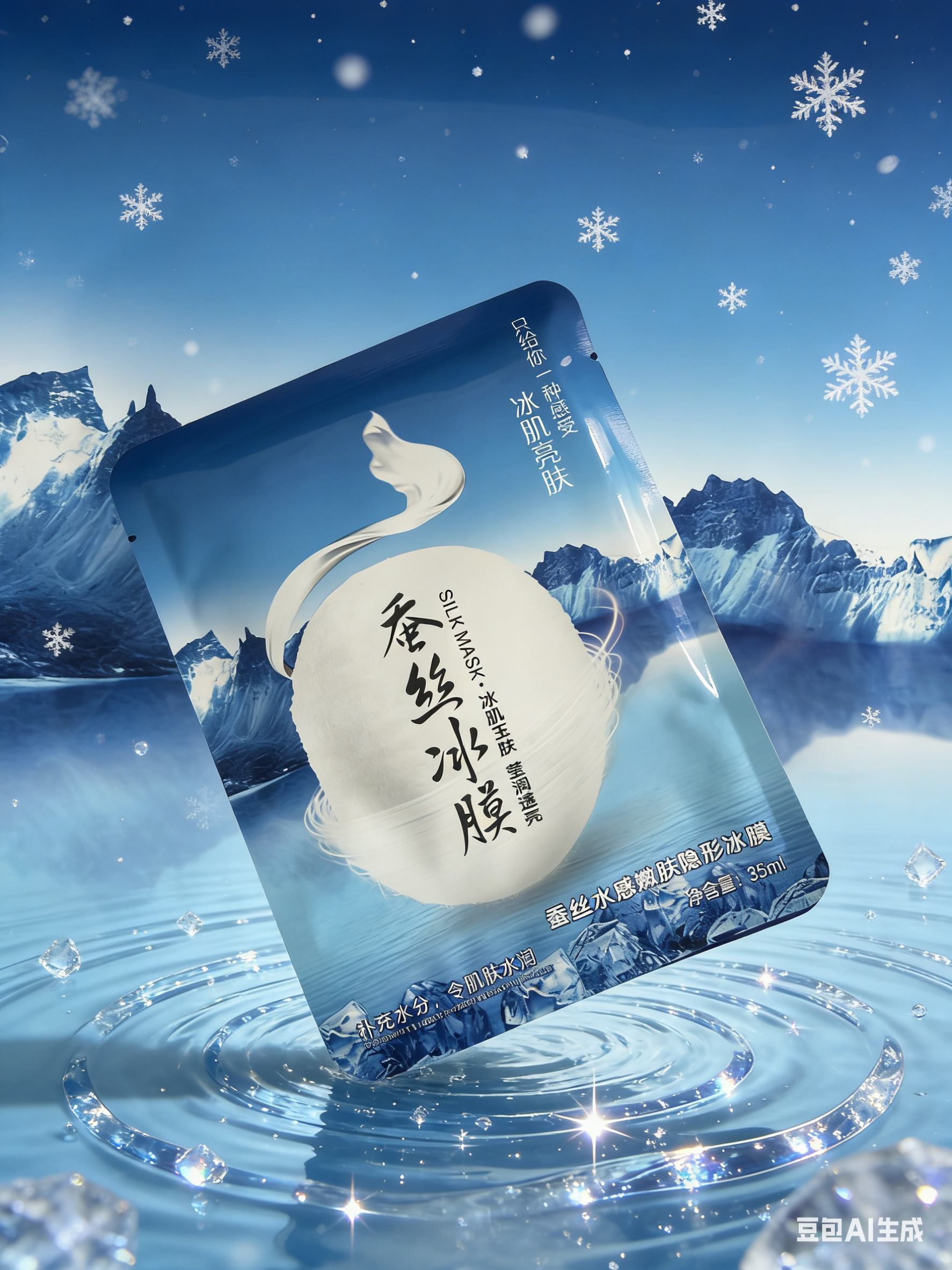 澳兰贝斯 蚕丝冰膜嫩白 补水保湿深层滋养控油 面膜贴 10片