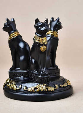 贝斯特猫咪摆件树脂家居工艺品装饰品水晶球底座原石矿石展示支架