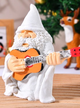 跨境代发独立站新款摆件花园抽烟矮人 树脂工艺品侏儒套装雕像白