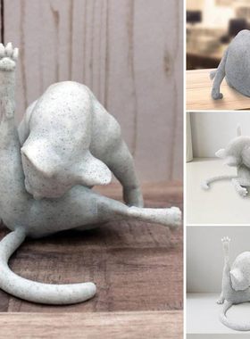 跨境品Funny Cat Figurine Cat Sculptu树脂工艺有趣的猫雕像礼物