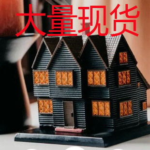 House房子香炉圣诞节摆件 Witch 跨境亚马逊Salem Massachusetts