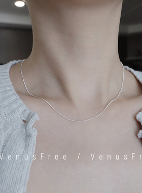 3/23新品提前加购| 925纯银万搭基础款极细裸链锁骨链 单戴叠戴