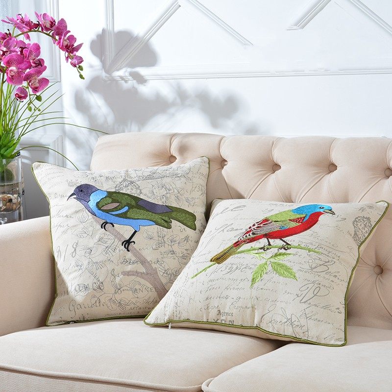 床头美式乡村麻布抱抱枕