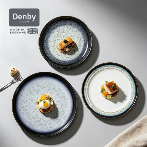英国denby黑露系列陶礼盒西餐盘