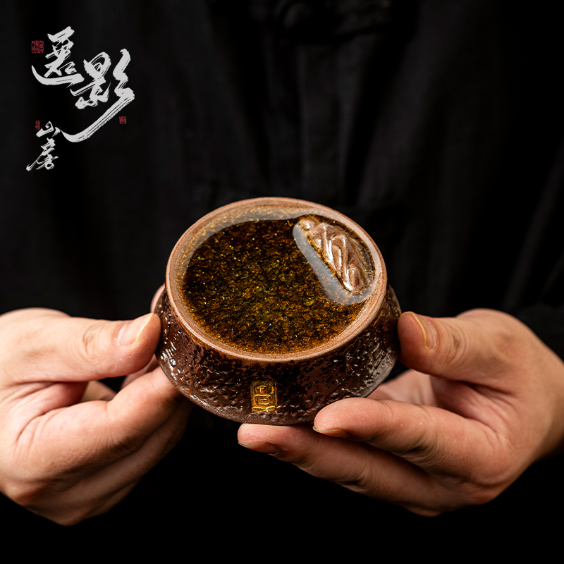 匿影山房 新品手作窑变禅意观山盖置紫砂壶盖托杯垫底托茶道配件