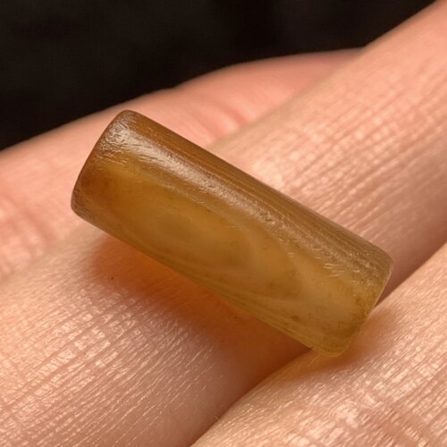 百年糖色缠丝满风化带眼睛老玛瑙管珠16mm 念珠手串配珠老珠 1670
