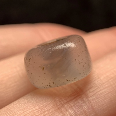 百年荔枝冻老玉髓玛瑙磨盘四棱珠13mm 大孔道老配珠配饰单珠 1673