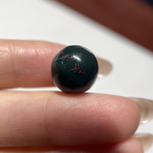 藏传百年高油高润带眼睛满朱砂绿玛瑙圆珠12mm 多宝老珠 1838
