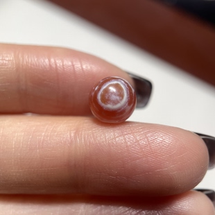 西亚白皮老红玉髓玛瑙小圆珠8.3mm 念珠手串手链diy配珠配饰 841