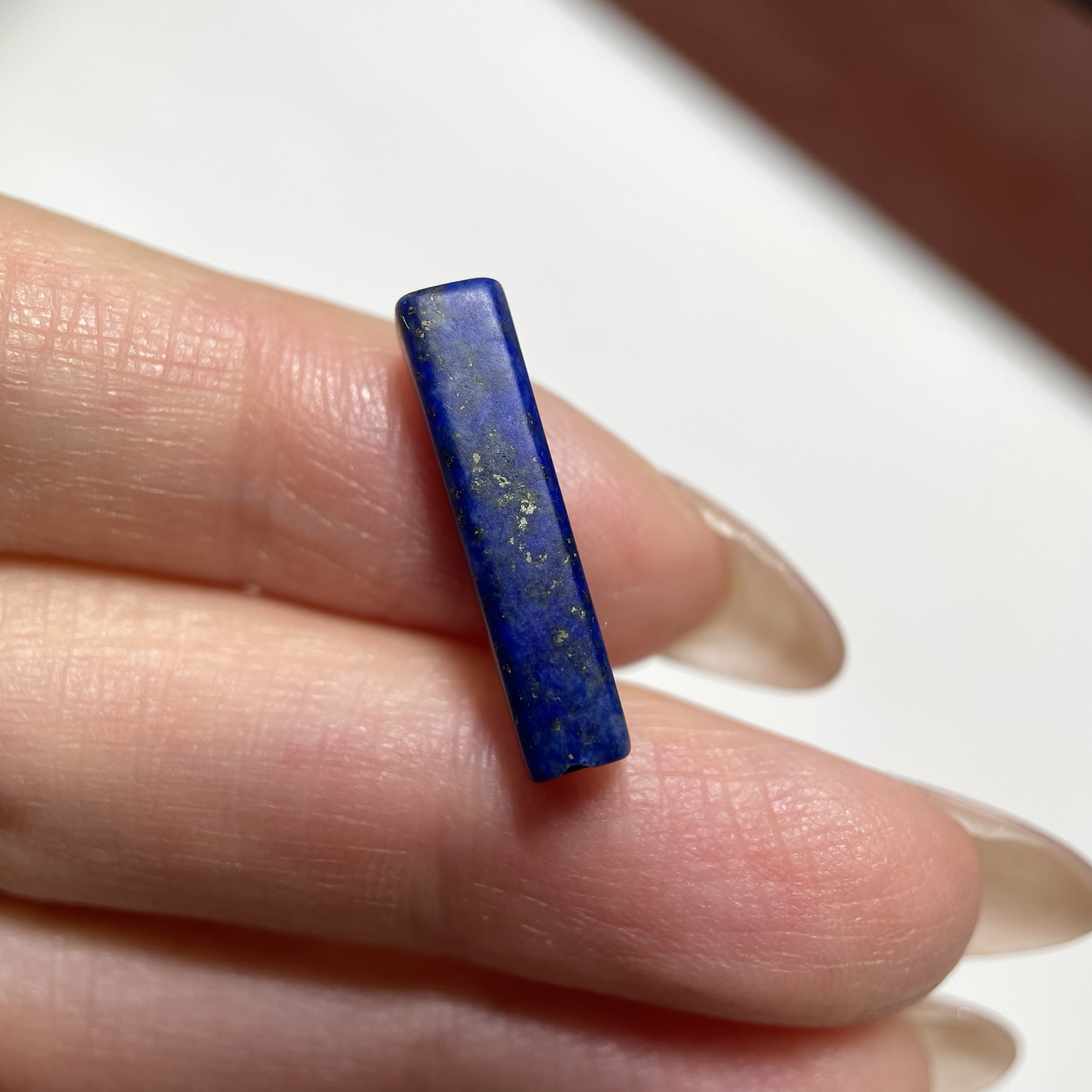 西亚老青金石小管珠19.6mm 星月紫檀念珠手串diy老珠配珠配饰 230