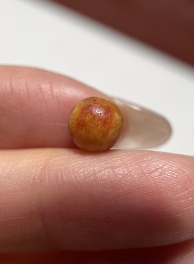 大年份战国红红缟玛瑙圆珠7.3mm 念珠手串多宝配珠配饰老珠子1811