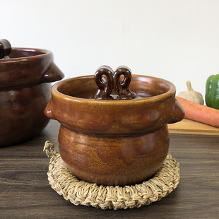 日本黑风窑全釉砂锅高端耐高温燃气土锅家用煲汤米饭锅干烧