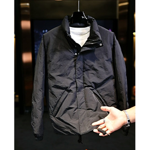 羽绒服男士2025纯色冬季新款保暖宽松立领鸭绒潮流外套韩版上衣潮