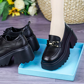 女2026春季 新款 软底软面一脚蹬圆头时尚 真皮粗跟乐福鞋 通勤小皮鞋