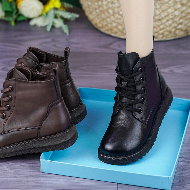 真皮秋冬新款舒适防滑保暖马丁靴