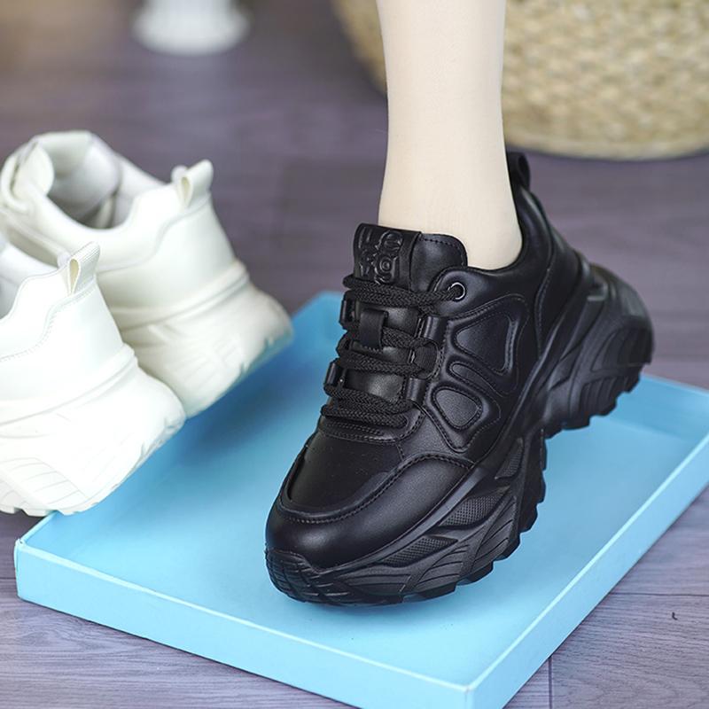 芭士拉真皮松糕厚底老爹鞋